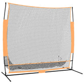 Golftrainingsnet 215X107X216 Cm Polyester Zwart En Oranje